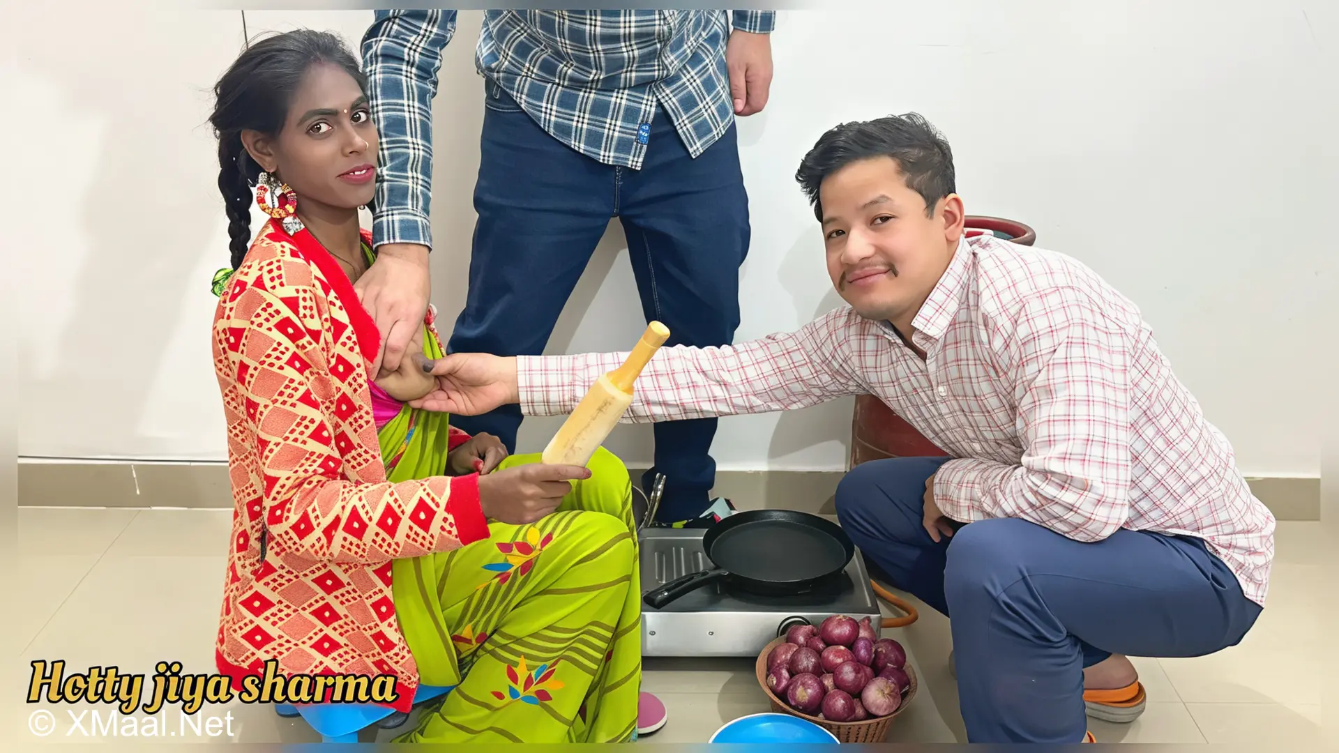 First Time Sex With Bhabhi In Kitchen With Two Dever S Threesome Sex